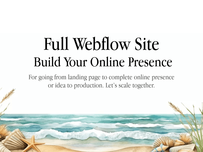 Cover image for 🖼️ Full Webflow Website: Build Your Online Presence