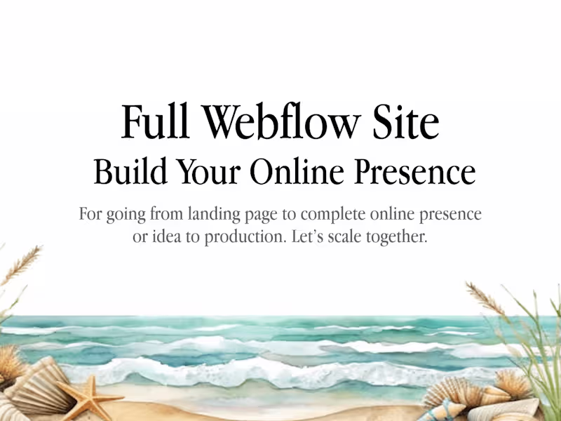 Cover image for 🖼️ Full Webflow Website: Build Your Online Presence