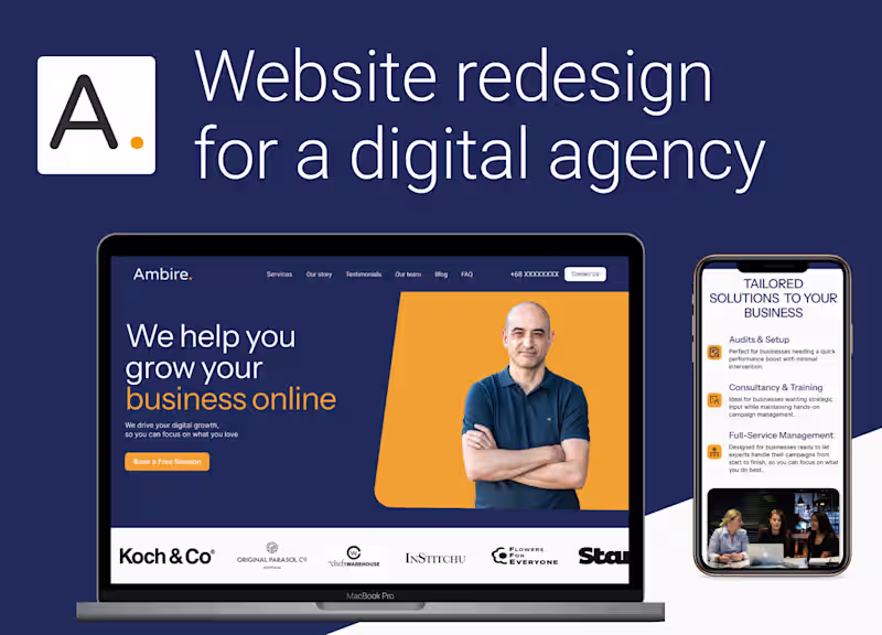 Cover image for Website Redesign for a Digital Agency & Webflow Development