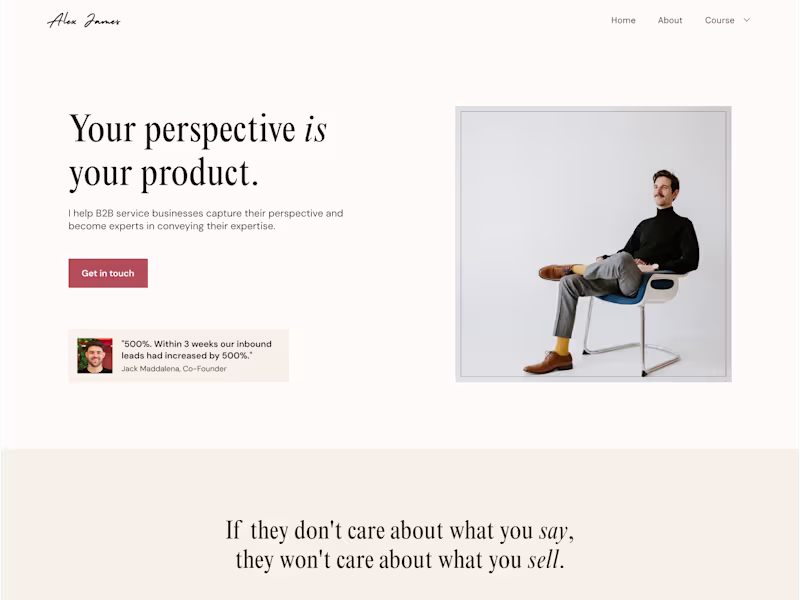 Cover image for B2B Messaging Strategist Website • Design & Development