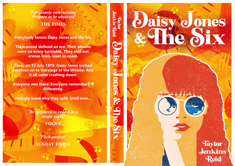 Cover image for Daisy Jones And The Six Book Cover Re-design