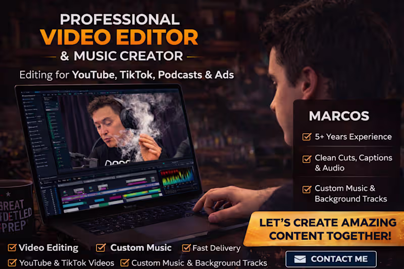 Cover image for Video Editor for YouTube, TikTok, Podcasts & Social Media