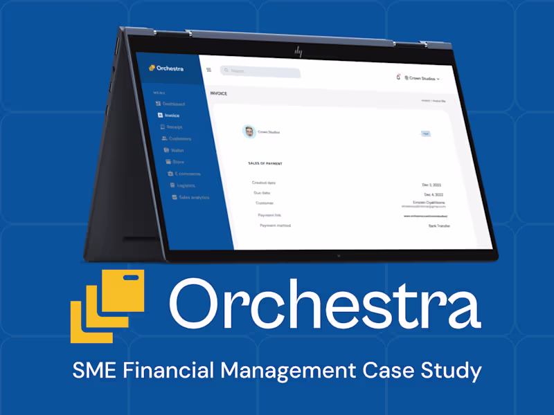 Cover image for Orchestra: UX Design for SME Financial Management