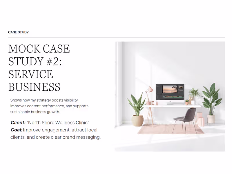 Cover image for MOCK CASE STUDY #2 — SERVICE BUSINESS