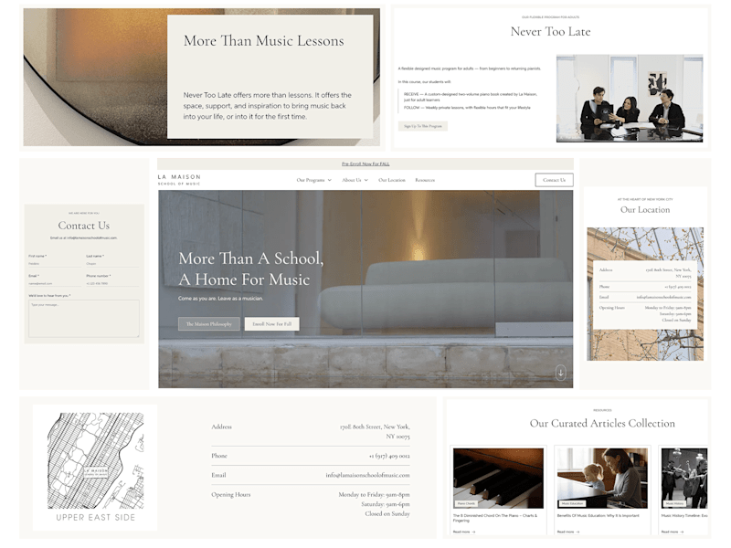 Cover image for Business Website / La Maison School of Music