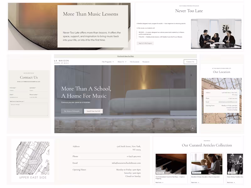 Cover image for Business Website / La Maison School of Music