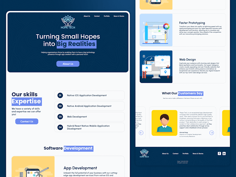 Cover image for Hope Tech Apps Website and Logo Redesign