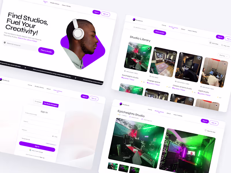 Cover image for StudioLib | Find & Book Creative Studios