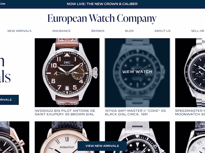 Cover image for European Watch Company Digital Platform Development