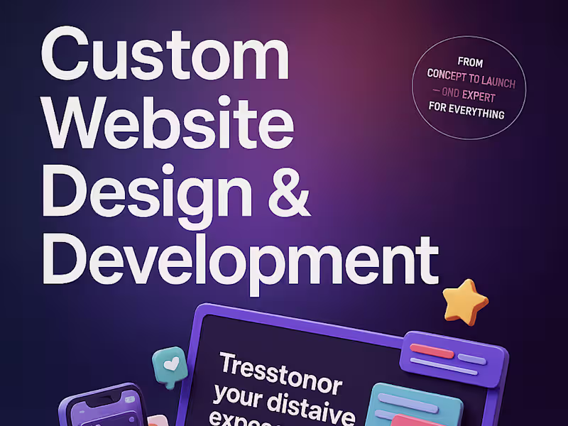 Cover image for Custom Website Design for Startups & Agencies