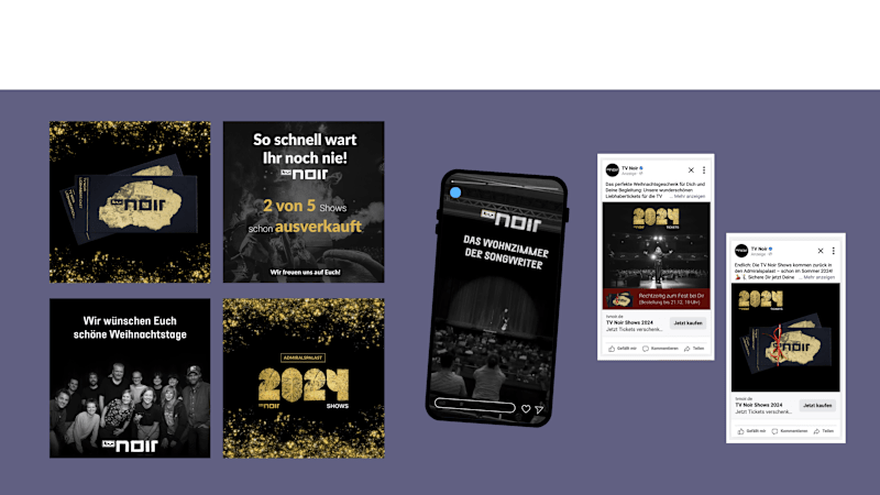 Cover image for TV Noir - Paid Social Visuals | Social Content