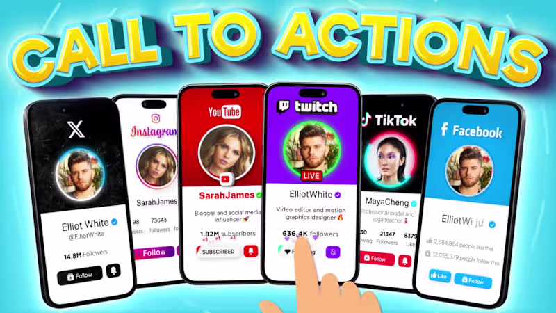 Cover image for Social Media 3D Phone Follow Animations