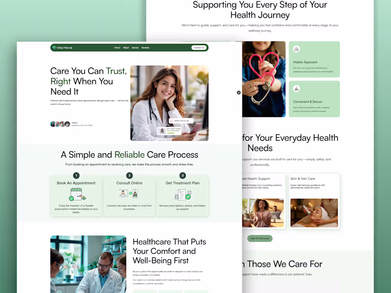 Cover image for A modern, patient-friendly medical website designed to simpl...