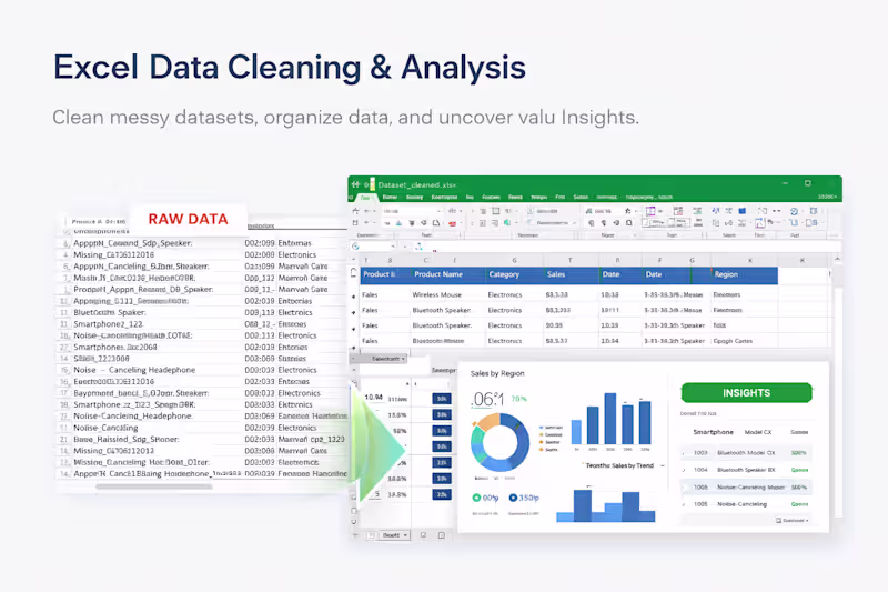 Cover image for Excel Data Cleaning & Analysis