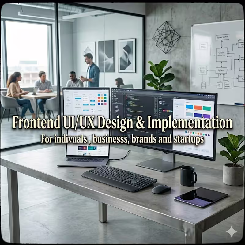 Cover image for Frontend UI/UX Design & Implementation