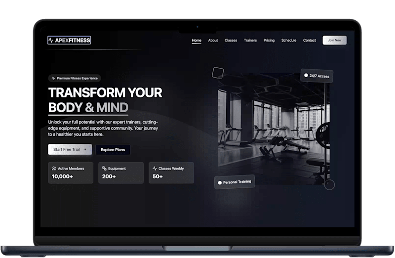 Cover image for Responsive Website Development for Apex Fitness