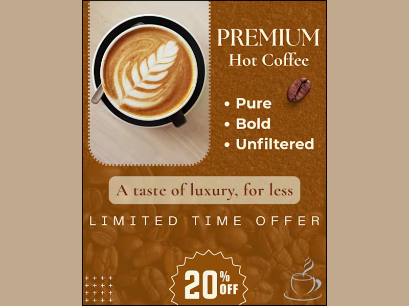 Cover image for Premium Coffee Poster - Luxury Social Media Design