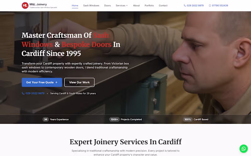 Cover image for M&L Joinery - WordPress to Next.js 15 Rebuild