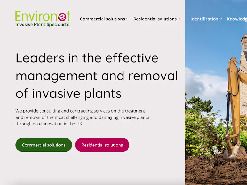 Cover image for Environet UK - Website Redesign to improve SEO and Brand  Trust