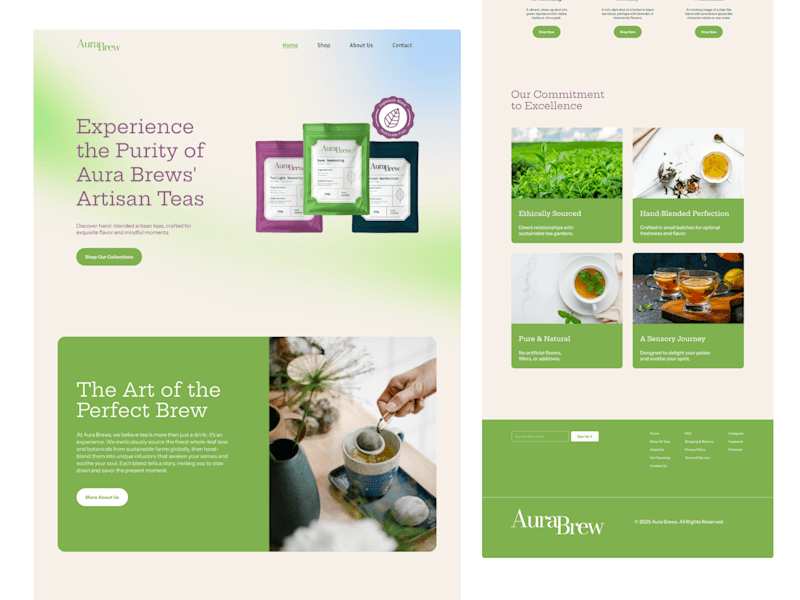 Cover image for Aura Brew Website Design