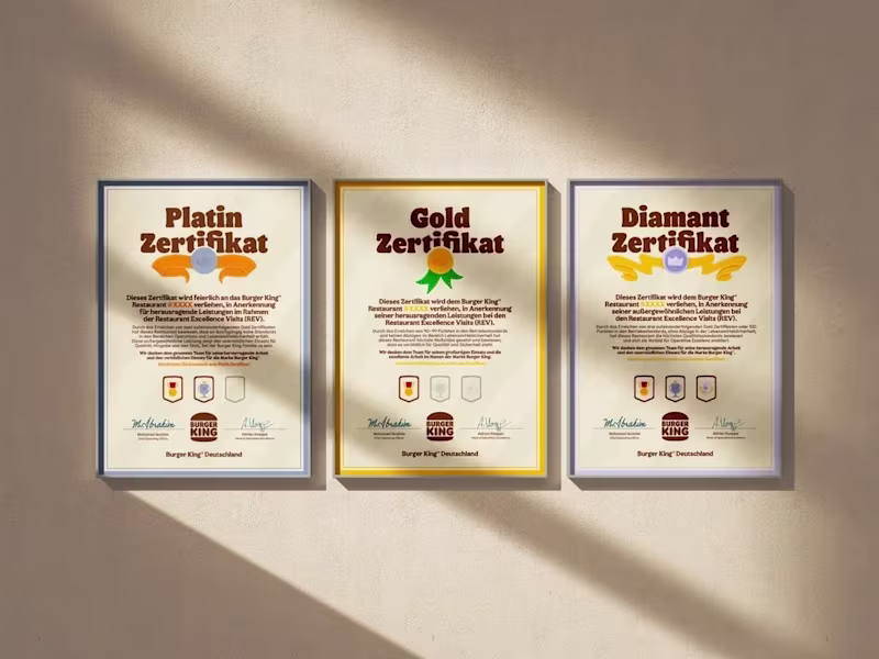 Cover image for Burger King - Restaurant Certificate