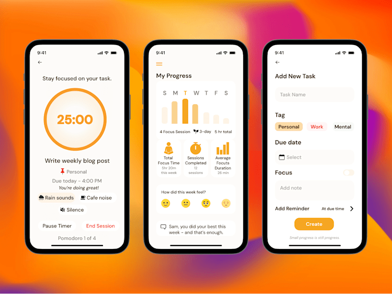 Cover image for Mind-Task Calm Productivity Mobile app