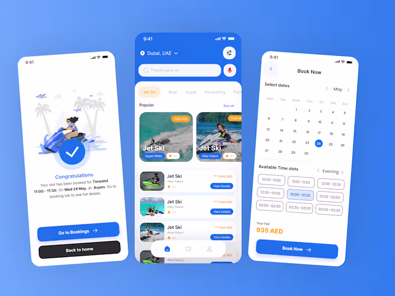 Cover image for WaterSports Rental UX/UI design