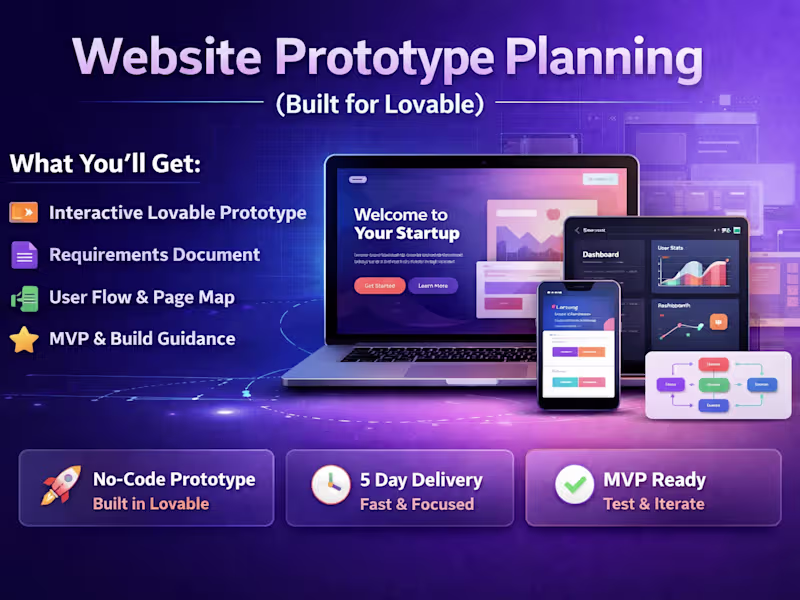 Cover image for Website Prototype Planning (Built for Lovable)