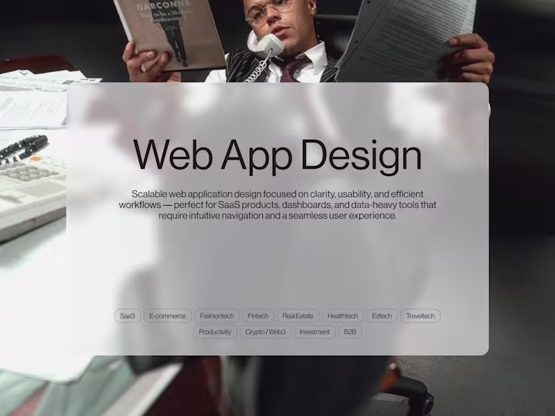 Cover image for Web App UI/UX Design (Dashboard & SaaS)