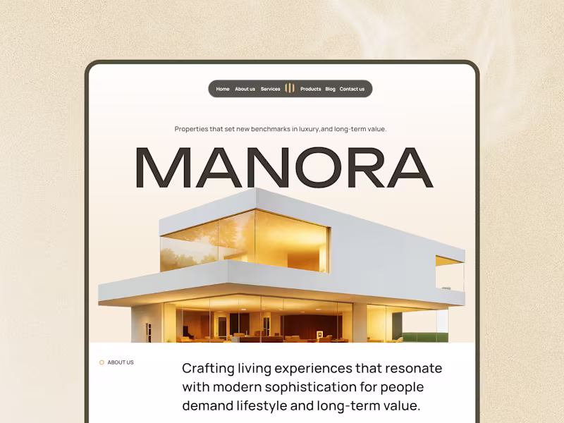 Cover image for Manora Luxury Real Estate Framer Website Design and development