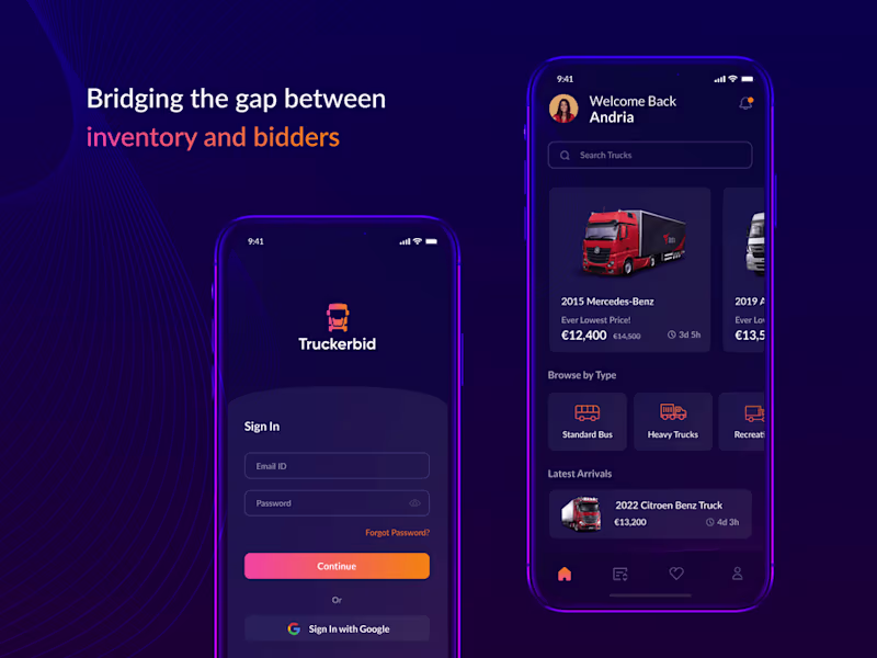 Cover image for Truck Bidding App