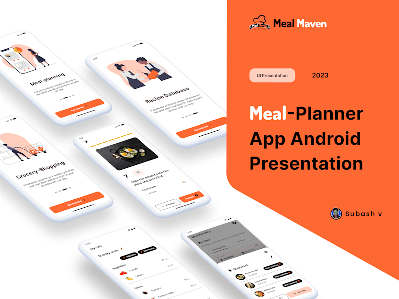 Cover image for Android App UI : Meal Maven - Meal Planner App 