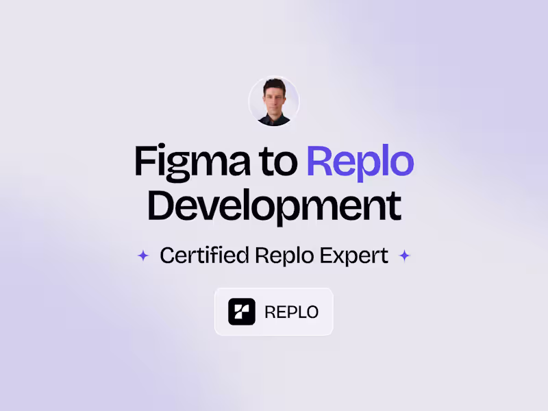 Cover image for Figma to Replo Development