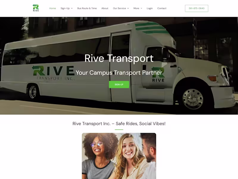 Cover image for Rive Transport Shuttle Service Website Development
