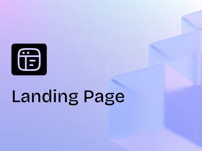 Cover image for Conversion-optimized Landing Page