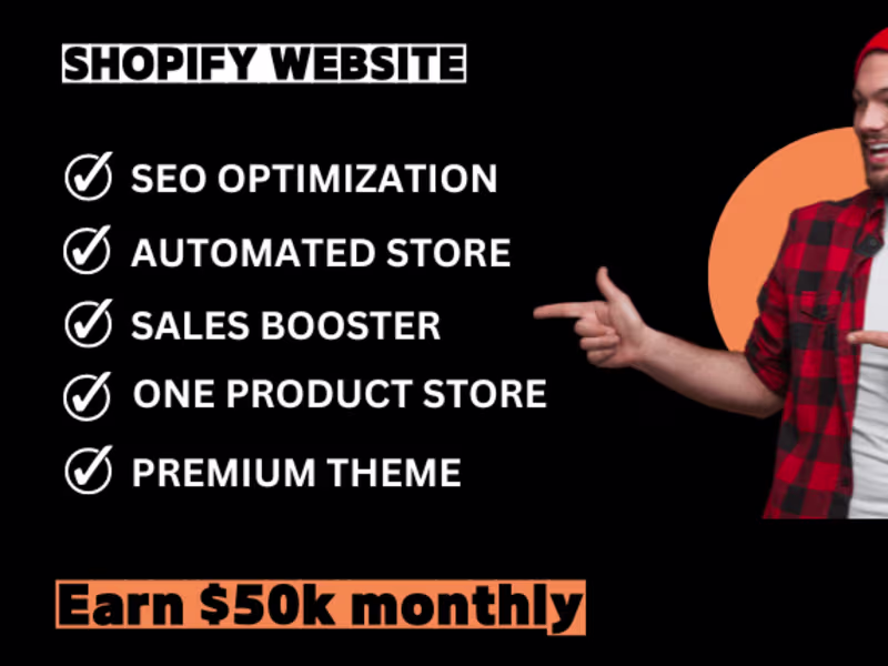 Cover image for I will do shopify store design or shopify website design