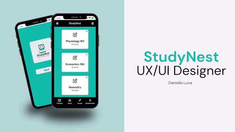 Cover image for Study Nest/ flashcard app