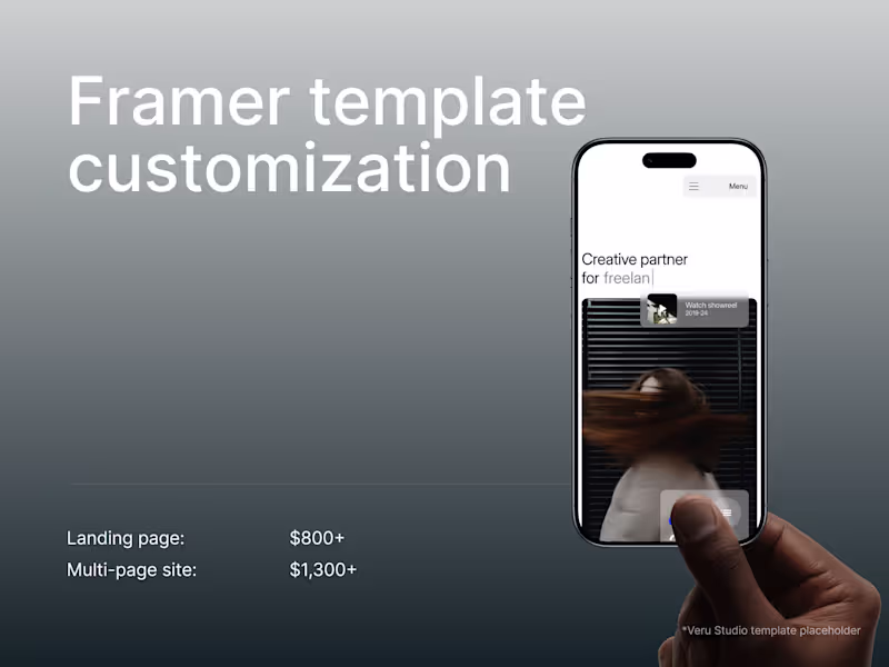 Cover image for Framer template customization