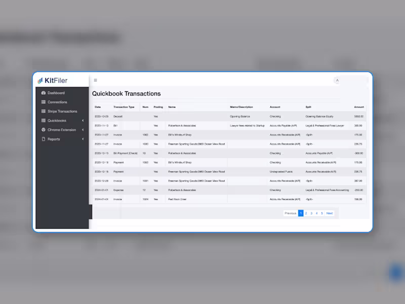 Cover image for Bookkeeping Platform with Stripe, QuickBooks & CoinLedger