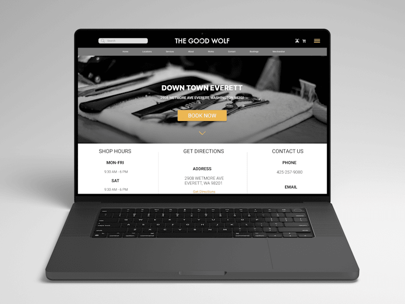 Cover image for Responsive Website - The Good Wolf Barbershop