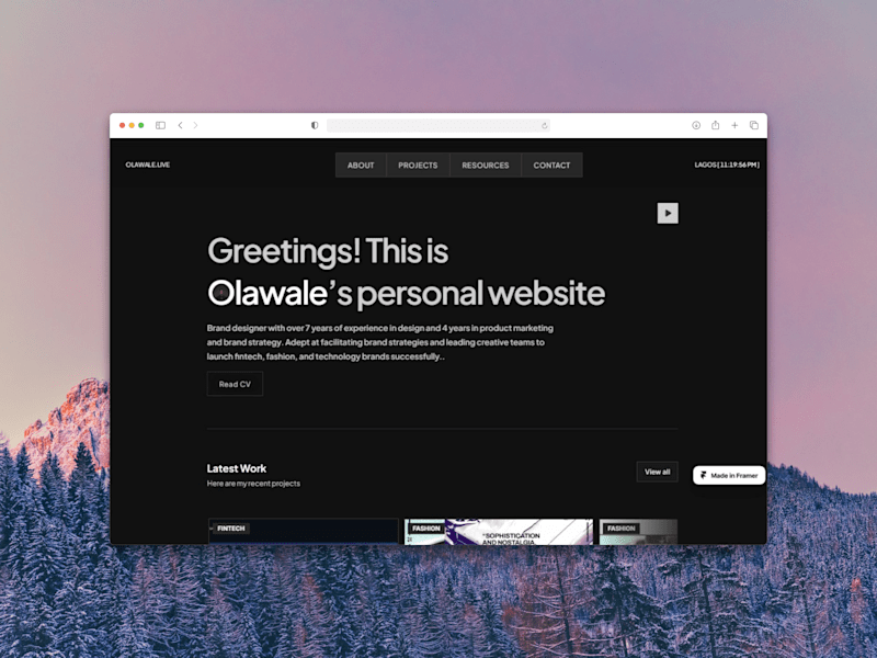 Cover image for Brand Strategist Portfolio website