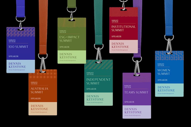 Cover image for Brand identity system for Barron’s Advisor events 