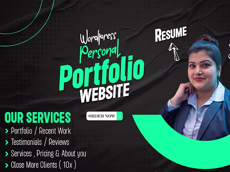 Cover image for wordpress portfolio website for freelancers ,agency and business