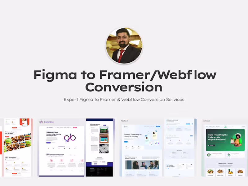 Cover image for Expert Figma to Framer & Webflow Conversion Services