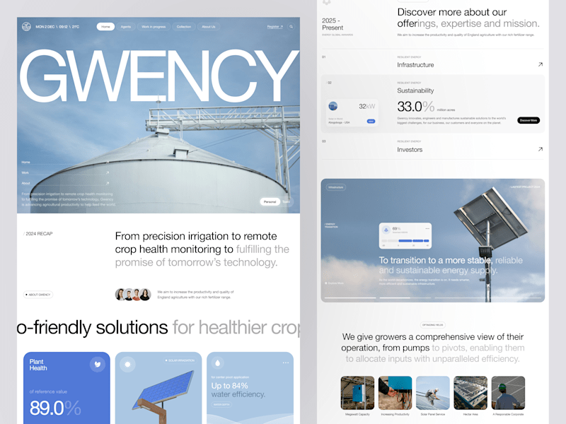 Cover image for Gwency - Solar Energy Landing Page