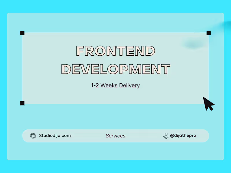 Cover image for Full Coded Build (Frontend Development)