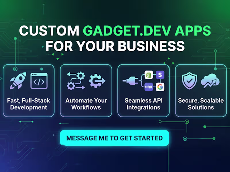 Cover image for Shopify App Development Using Gadget.dev