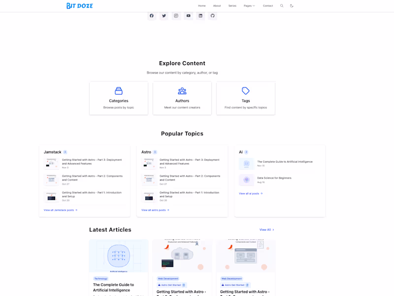 Cover image for GitHub - bitdoze/bitdoze-astro-theme: Astro blog theme by bitdo…
