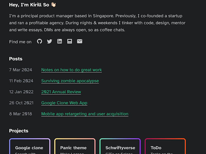 Cover image for Personal website