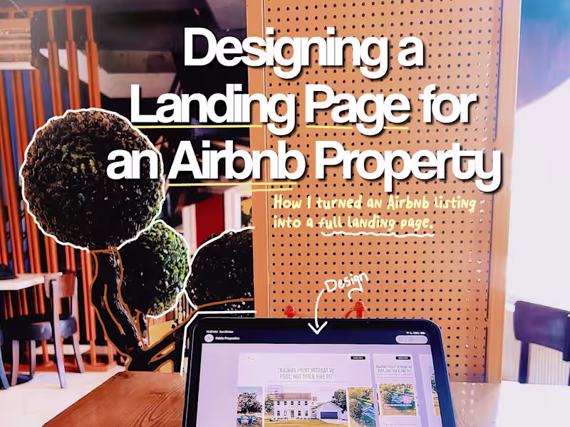 Cover image for Designing Landing page for an airbnb Property Ads - Aleeshyy Ra…
